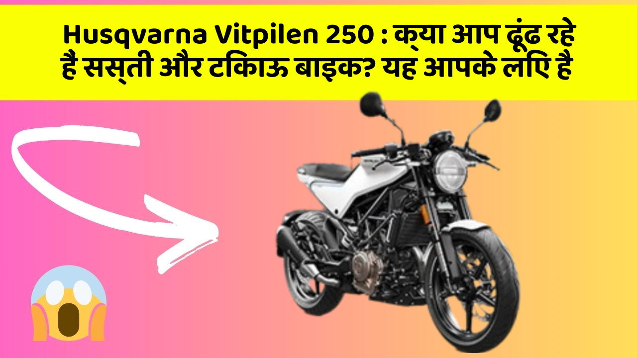 Husqvarna Vitpilen 250 : क्या आप ढूंढ रहे हैं सस्ती और टिकाऊ बाइक? यह आपके लिए है
